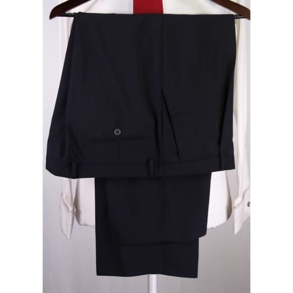 Versace Navy Blue Tonestripe Wool Mohair 2-Btn Suit by Zegna 44R - Picture 10 of 10